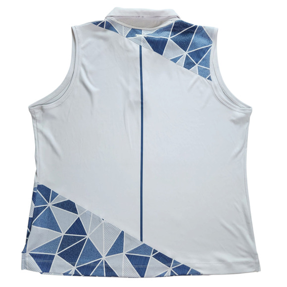 Slazenger Golf sleeveless polo top white geometric print size XXL - Picture 3 of 9